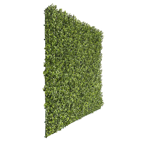 Angled Side View Of The Artificial Premium Natural Buxus Hedge Panel