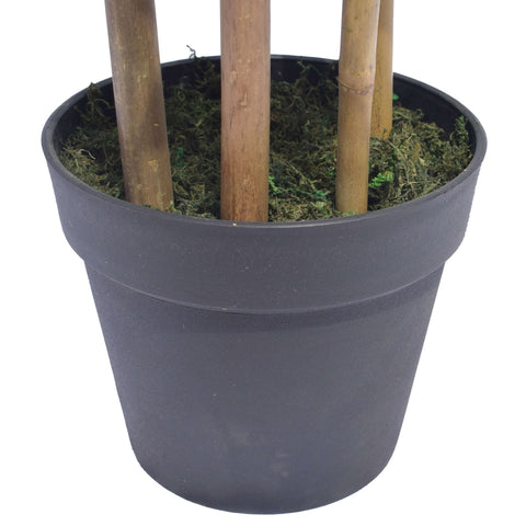 Artificial Real Touch Bamboo Leaves On Natural Trunk 180cm