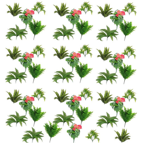 Artificial Tropical Plant Stems Variety Pack, UV Stabilised