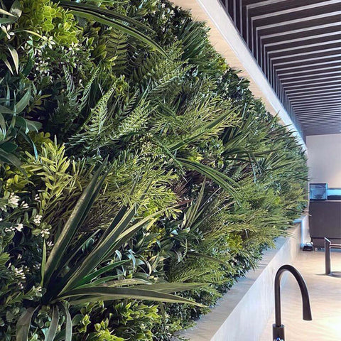Artificial Vertical Garden of Eden 1m x 1m Bespoke UV Stabilised Panel Installed In Kitchen