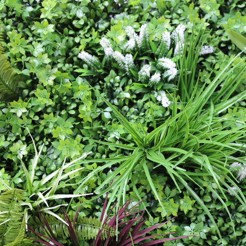 Artificial Vista Green Foliage Close Up View Showing Grasses