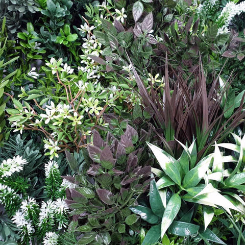 Artificial White Lavender 90cm x 90cm Vertical Garden UV Stabilised