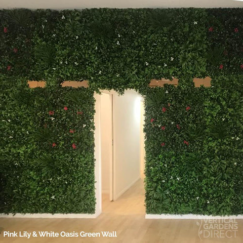 Artificial White Oasis Vertical Garden Sample