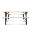 Image of Artiss Wooden Outdoor Foldable Bench + Seat Set