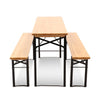 Image of Artiss Wooden Outdoor Foldable Bench + Seat Set