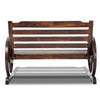 Image of Gardeon 2 Person Wooden Wagon Wheel Bench Seat - Dark Grain
