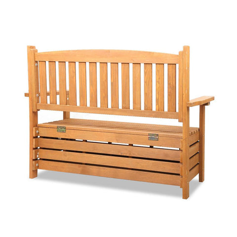 Gardeon 2 Seat Wooden Outdoor Storage Bench