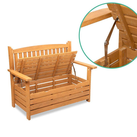 Gardeon 2 Seat Wooden Outdoor Storage Bench