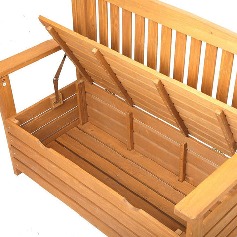 Gardeon 2 Seat Wooden Outdoor Storage Bench