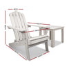 Image of Gardeon 3pc Adirondack Outdoor Beach Chairs + Table Set
