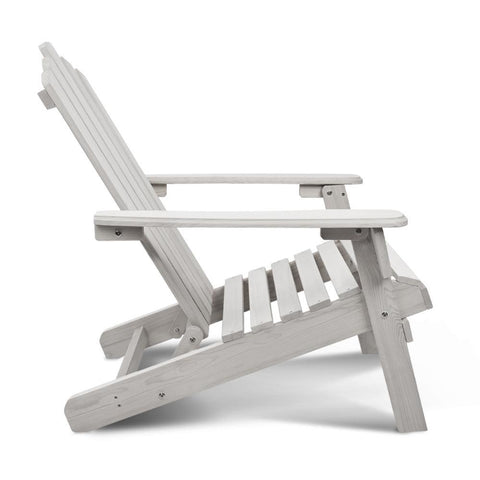 Gardeon 3pc Adirondack Outdoor Beach Chairs + Table Set
