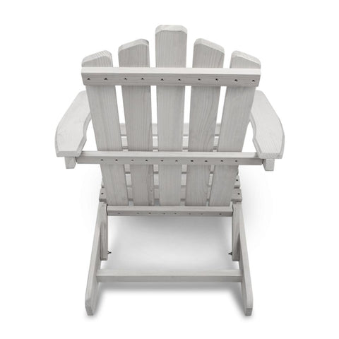 Gardeon 3pc Adirondack Outdoor Beach Chairs + Table Set