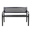 Image of Gardeon Cast Iron Modern Garden Bench Seat - Black