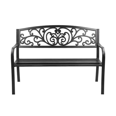 Gardeon Cast Iron Victorian Garden Bench Seat - Black