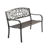 Image of Gardeon Cast Iron Welcome Garden Bench Seat - Bronze