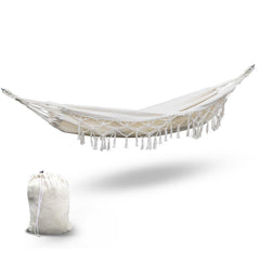Gardeon Hammock With Hanging Tassels - Cream