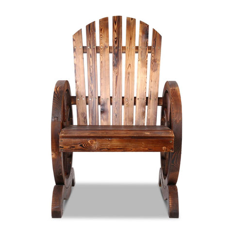 Gardeon Outdoor Wooden Wagon Wheel Chair