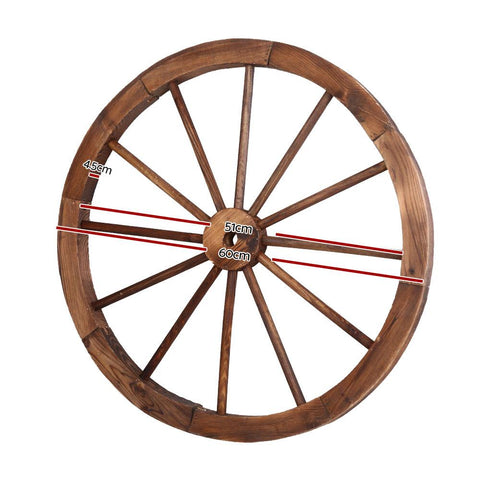 Gardeon Outdoor Wooden Wagon Wheel Set of 2