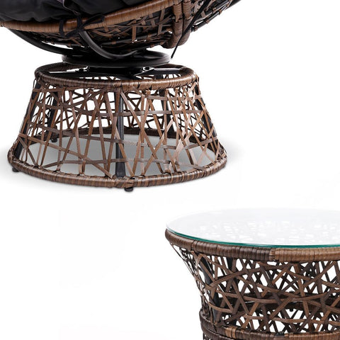 Gardeon Papasan Wicker Chair and Side Table Set