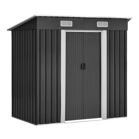 Giantz 1.94 x 1.21m metal Tool Shed - Grey