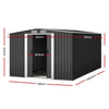 Image of Giantz 2 x 3.2m Metal Garden Shed - Grey