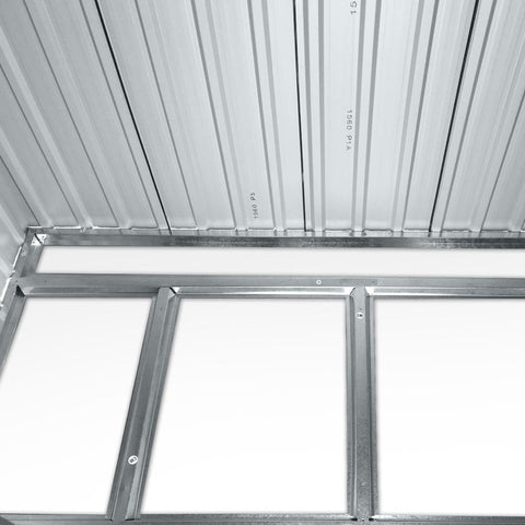 Giantz 2.05 x 2.57m Steel Base Garden Shed - Grey