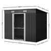 Image of Giantz 2.35 x 1.31m Steel Base Garden Shed - Grey