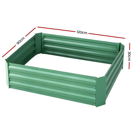 Green Fingers 120 x 90cm Raised Garden Bed Set of 2 - Green