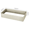 Image of Green Fingers 150 x 90cm Galvanised Steel Garden Bed - Cream