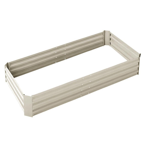 Green Fingers 150 x 90cm Galvanised Steel Garden Bed - Cream