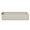 Image of Green Fingers 150 x 90cm Galvanised Steel Garden Bed - Cream