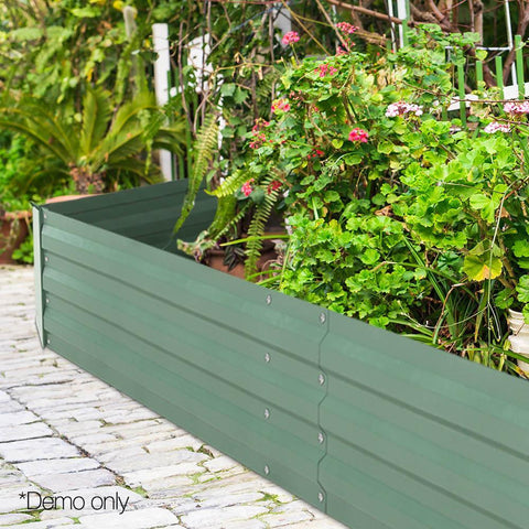 Green Fingers 150cm x 90cm Raised Garden Bed Set of 2 - Green