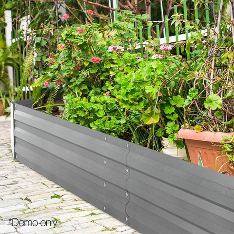 Green Fingers 150cm x 90cm Raised Garden Bed Set of 2 - Grey
