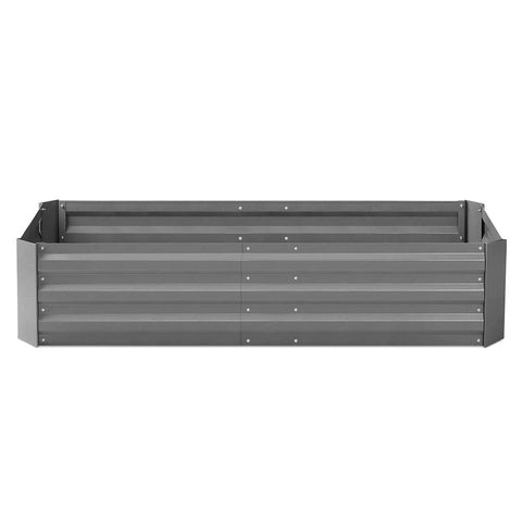 Green Fingers 210cm x 90cm Raised Garden Bed Set of 2 - Charcoal