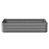 Image of Green Fingers 210cm x 90cm Raised Garden Bed Set of 2 - Charcoal