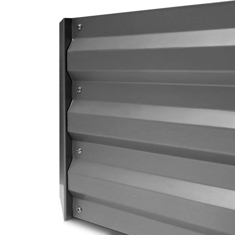 Green Fingers 210cm x 90cm Raised Garden Bed Set of 2 - Charcoal
