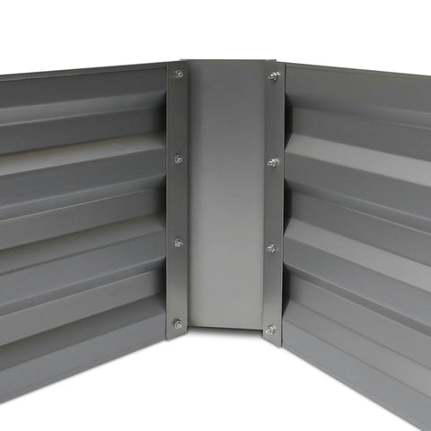 Green Fingers 210cm x 90cm Raised Garden Bed Set of 2 - Charcoal