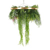 Image of Hanging Gold Disc With Artificial UV Stabilised Foliage 40cm