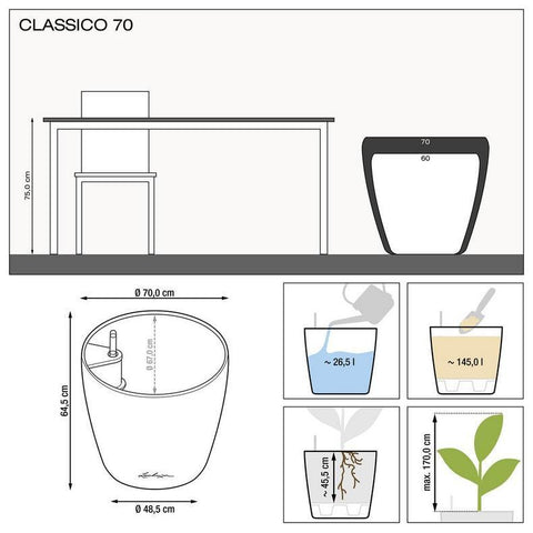 Lechuza CLASSICO 70 Premium - Planter Only