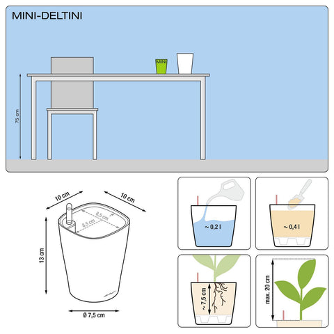 Lechuza Mini Deltini Self Watering Pot With Owl