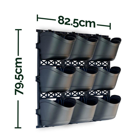 Maze Extra Large Vertical Garden 9 Pot Wall Planter Kit