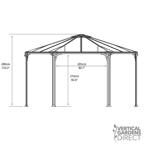 Palram Monaco Hexagonal Garden Gazebo