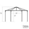 Image of Palram Monaco Hexagonal Garden Gazebo