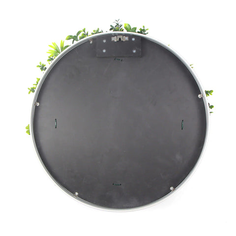 Slimline Flowering White Artificial Green Wall Disc UV Resistant 50cm - White