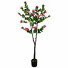 Image of Artificial Camellia Tree Flowering Natural Pink 180cm